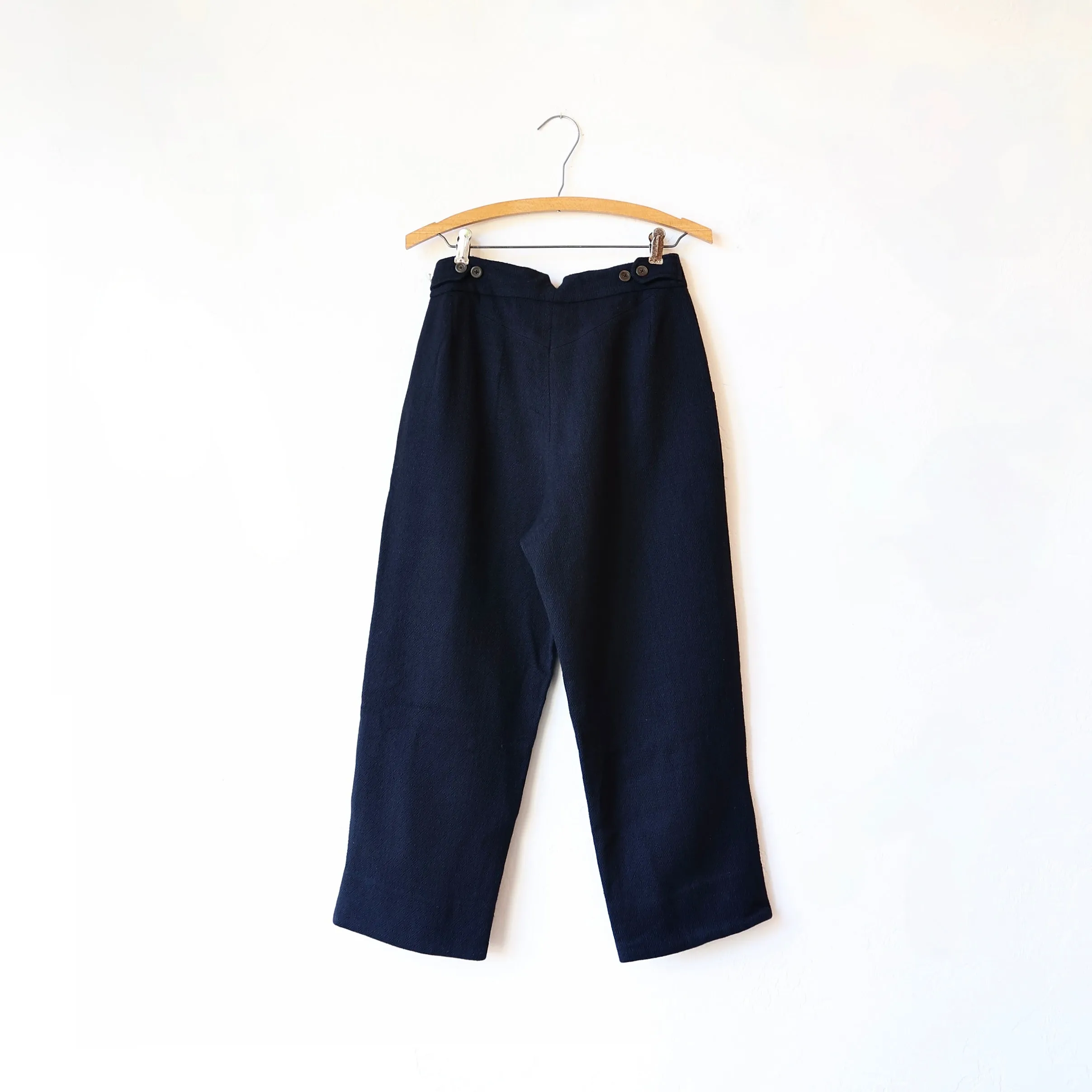 Maku Handwoven Wool Pants - Deep Indigo