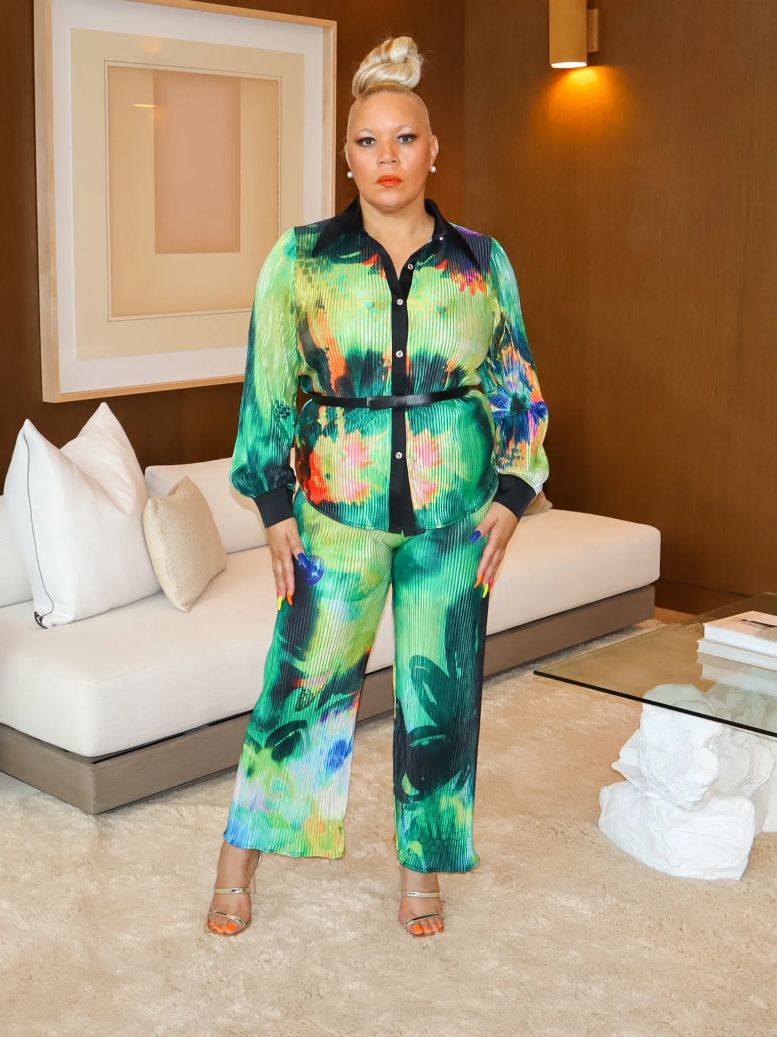 Malika Pant Set (Green)
