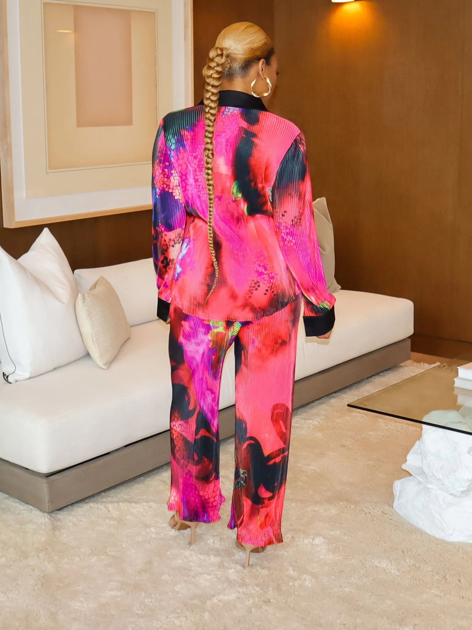Malika Pant Set (Pink)