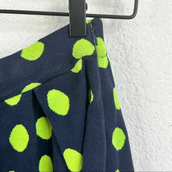 Marc by Marc Jacobs Knit Pleated A Line Polka Dot Neon Skirt