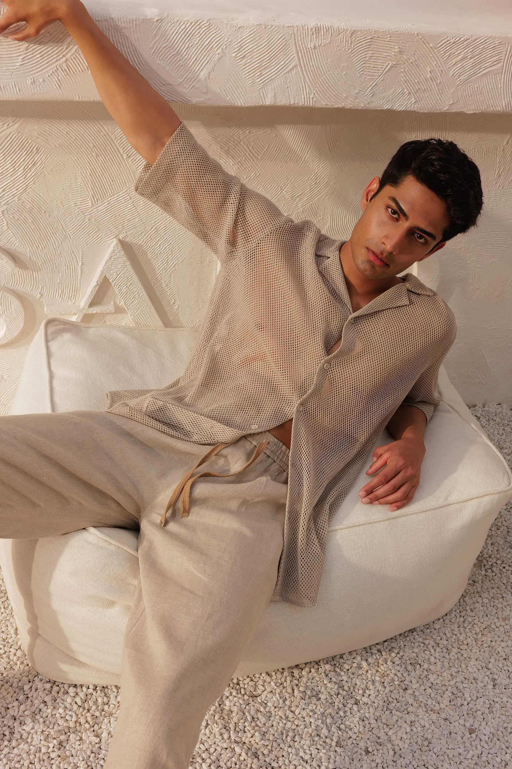 Maui Shirt - Man & Tuscany Pants - Man (Natural)
