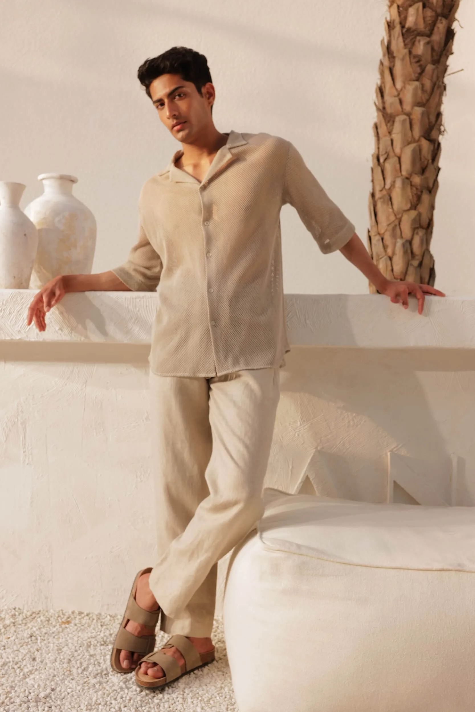 Maui Shirt - Man & Tuscany Pants - Man (Natural)