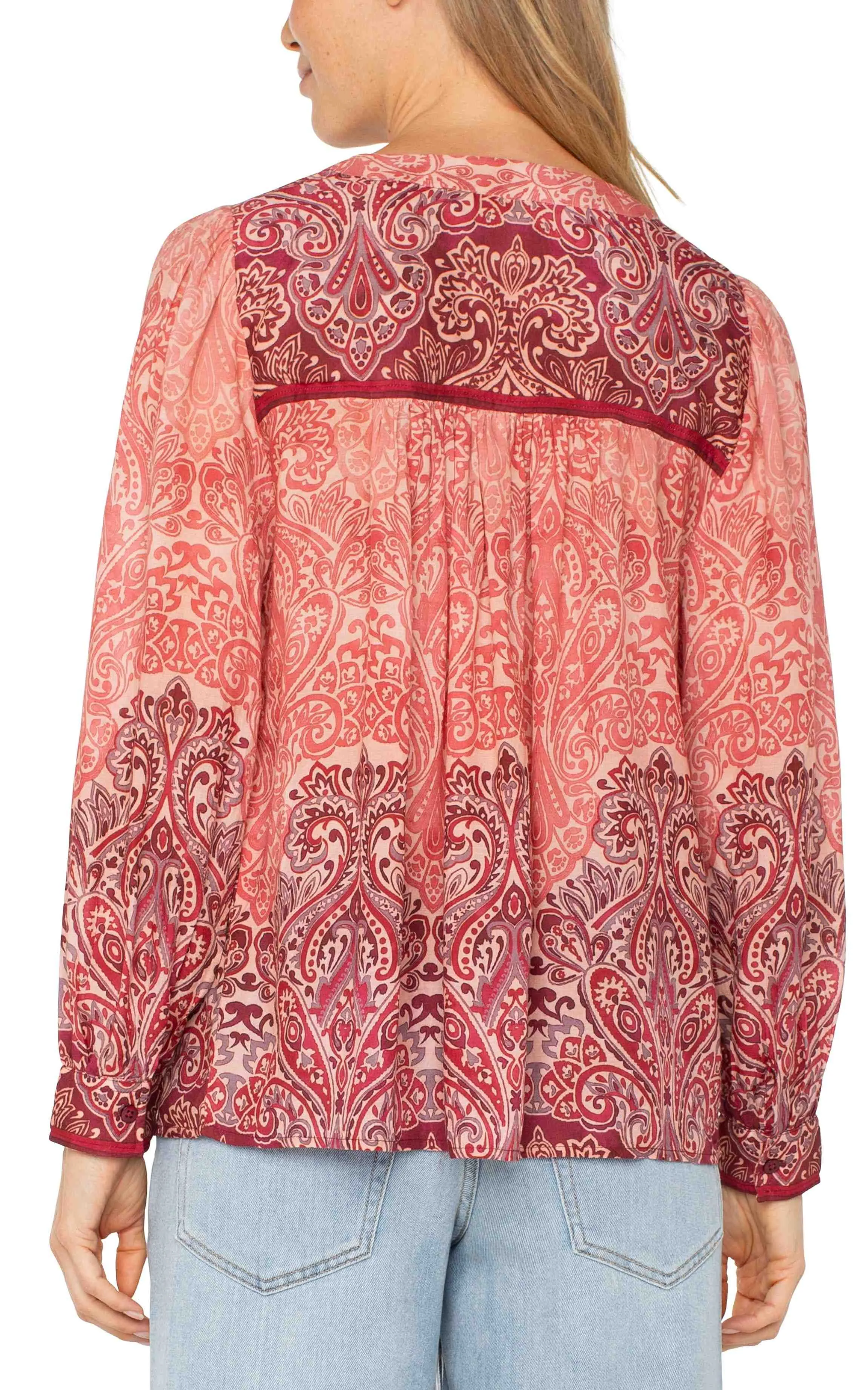 Mauve Ombre Paisley Blouse