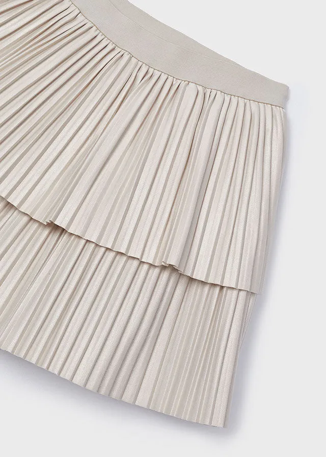 Mayoral 4067 Sky Blue Tee-Shirt and 4904 Pleated Skirt In Stock Now