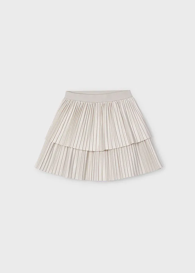 Mayoral 4067 Sky Blue Tee-Shirt and 4904 Pleated Skirt In Stock Now