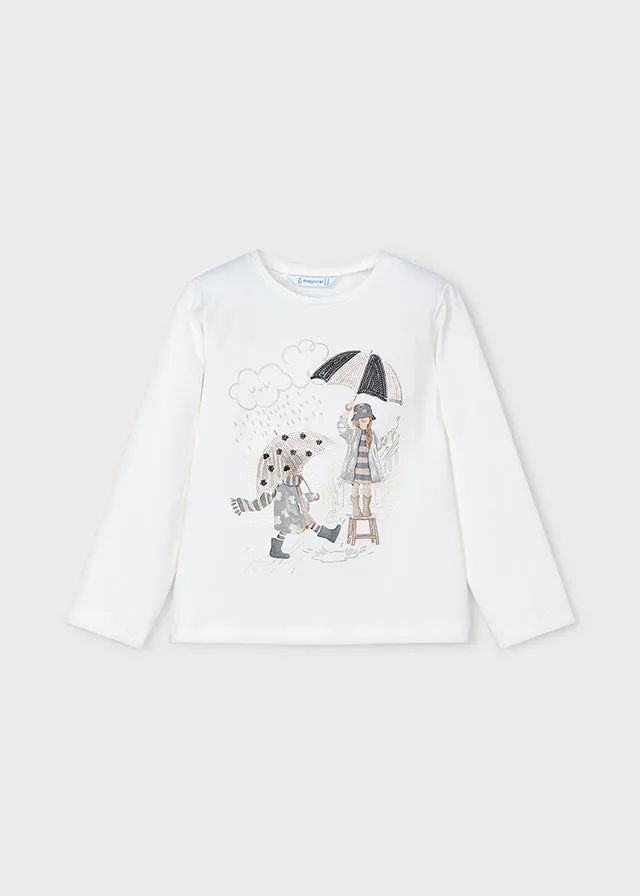 Mayoral 4067 Tee-Shirt and 4904 Black Pleated Skirt In Stock Now