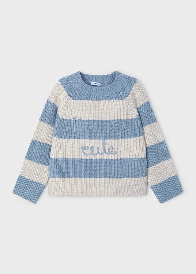 Mayoral 4357 I'm So Cute Jumper and 4903 Sky Blue Pleated Skirt In Stock Now