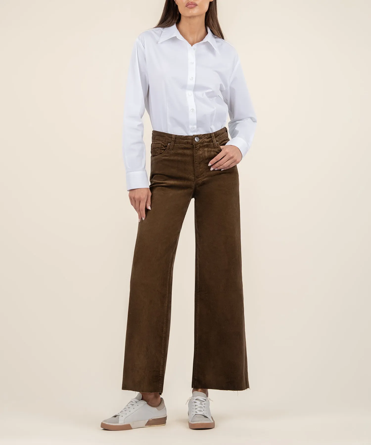 Meg Velvet High Rise Wide Leg, Long - FINAL SALE