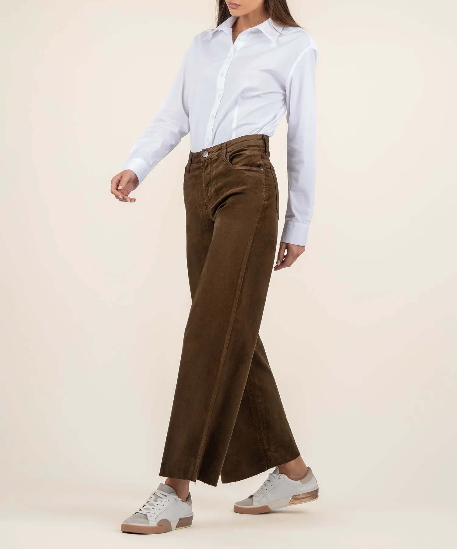 Meg Velvet High Rise Wide Leg, Long - FINAL SALE