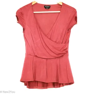 Merlot Deep V Blouse (Bebe)