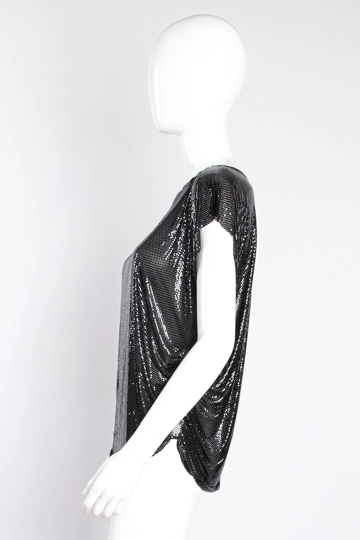 Metal Mesh Cap Sleeve Top