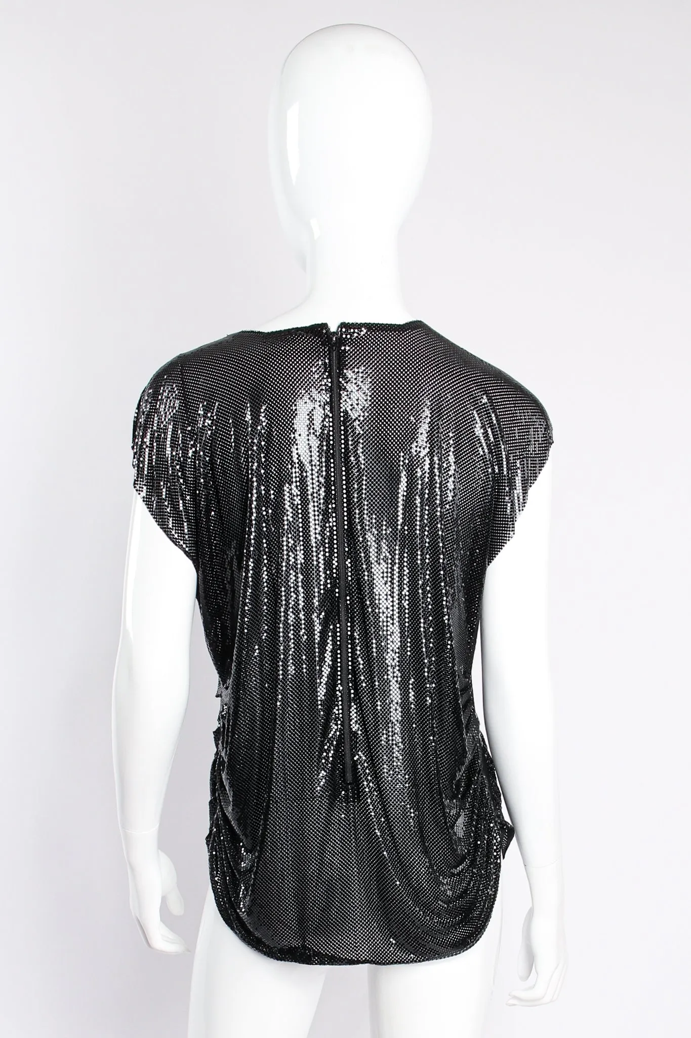 Metal Mesh Cap Sleeve Top