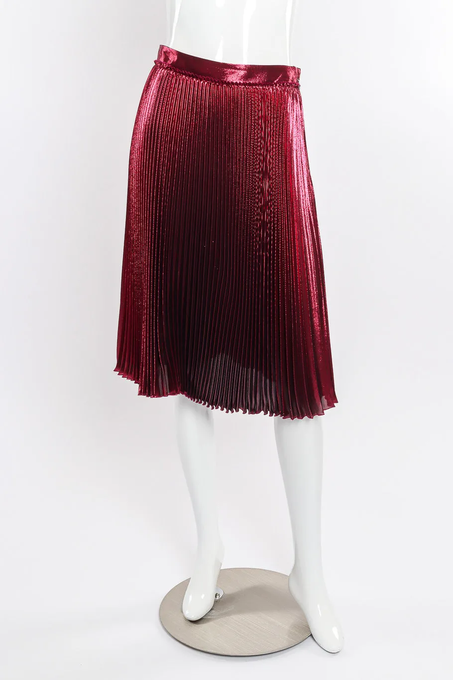 Metallic Accordion Pleat Skirt