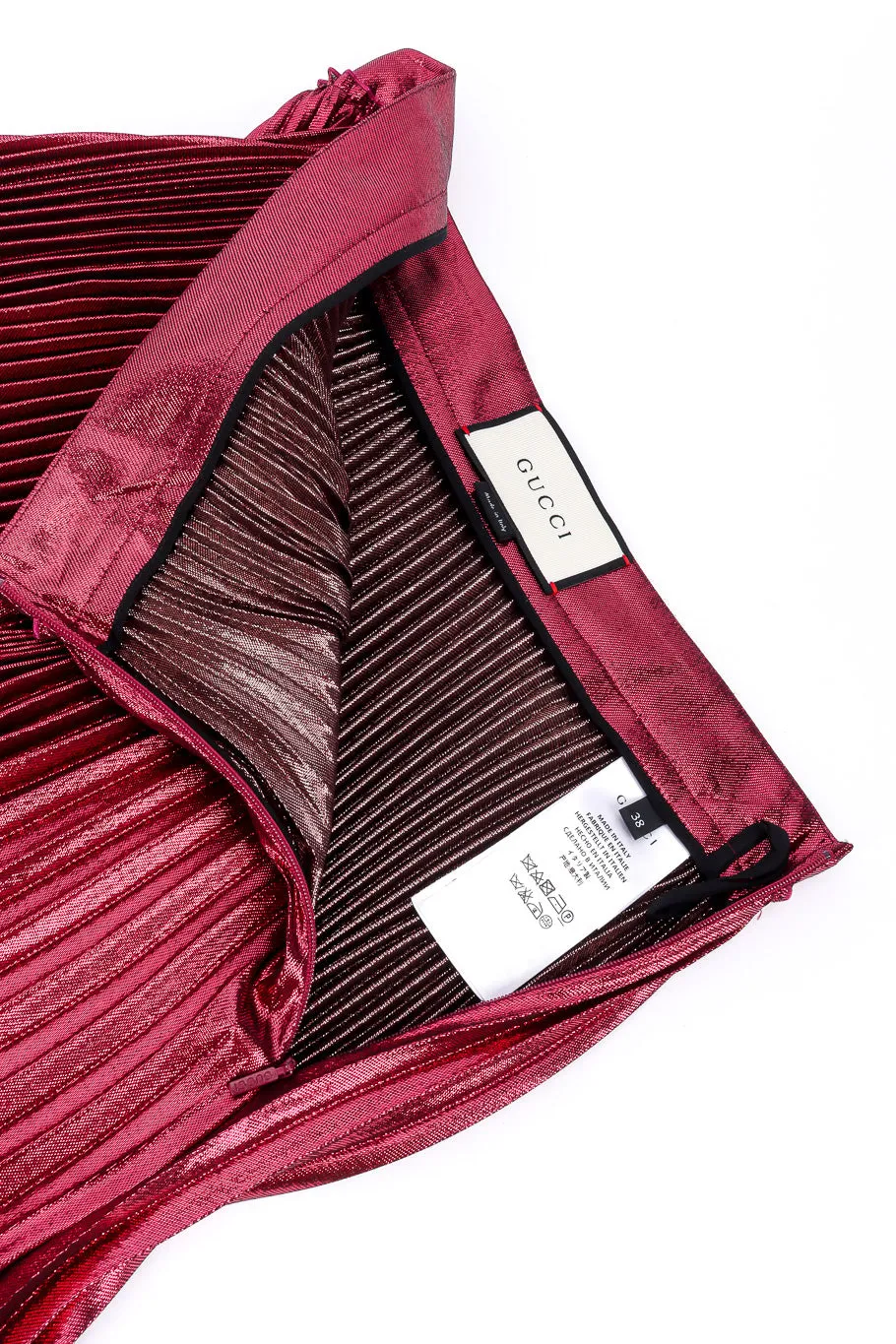 Metallic Accordion Pleat Skirt
