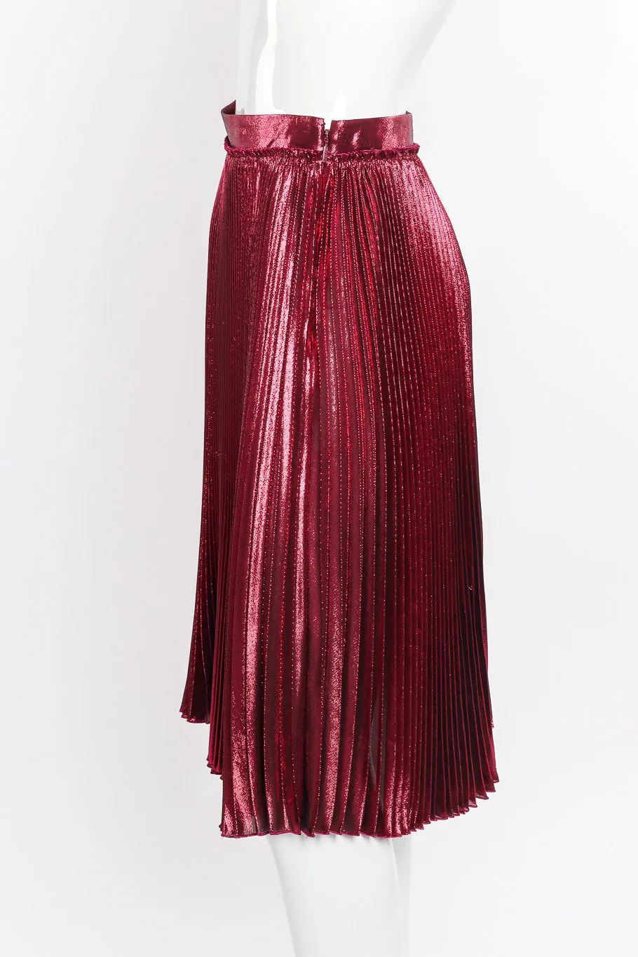 Metallic Accordion Pleat Skirt