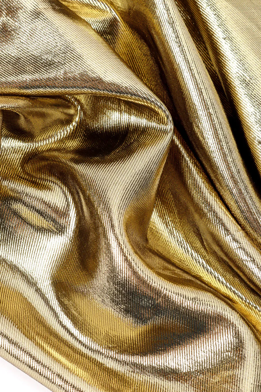 Metallic Strapless Ruched Gown