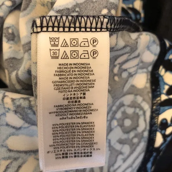 Michael Kors Sexy Paisley Pattern Dress Blue/white/black Size 4