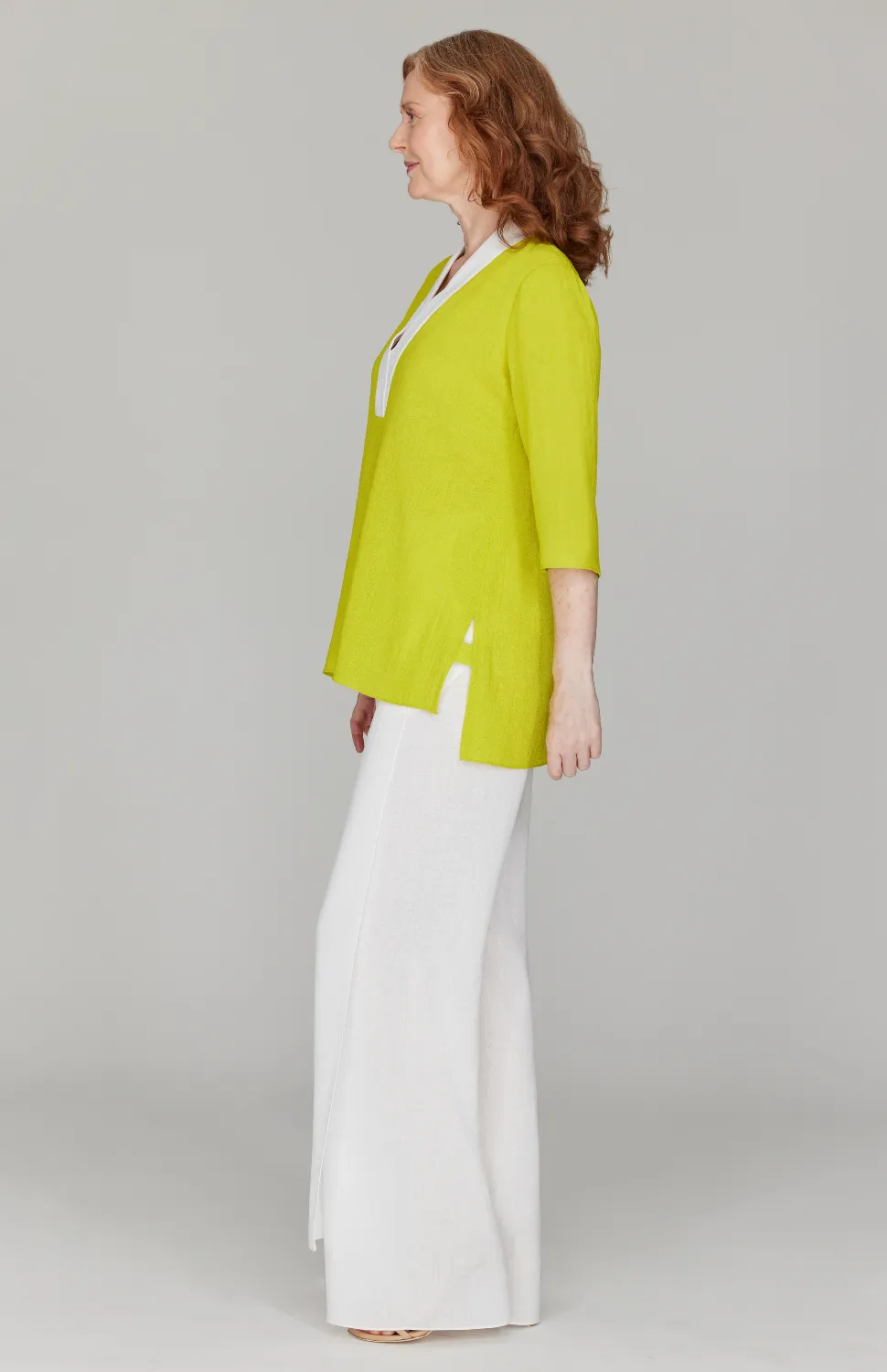 Microlinen V Neck Tunic