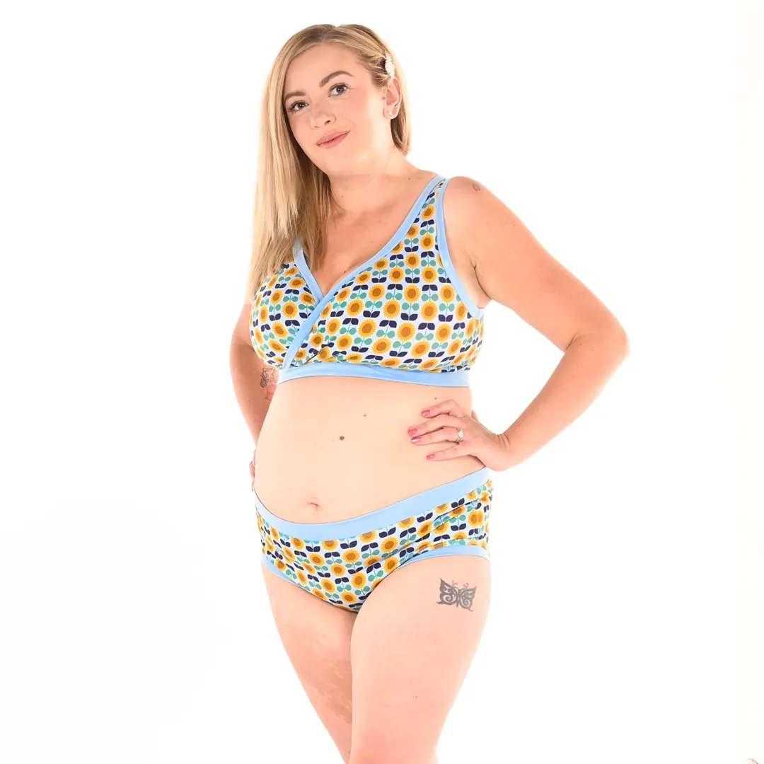 Mid Rise Briefs - Sunflowers