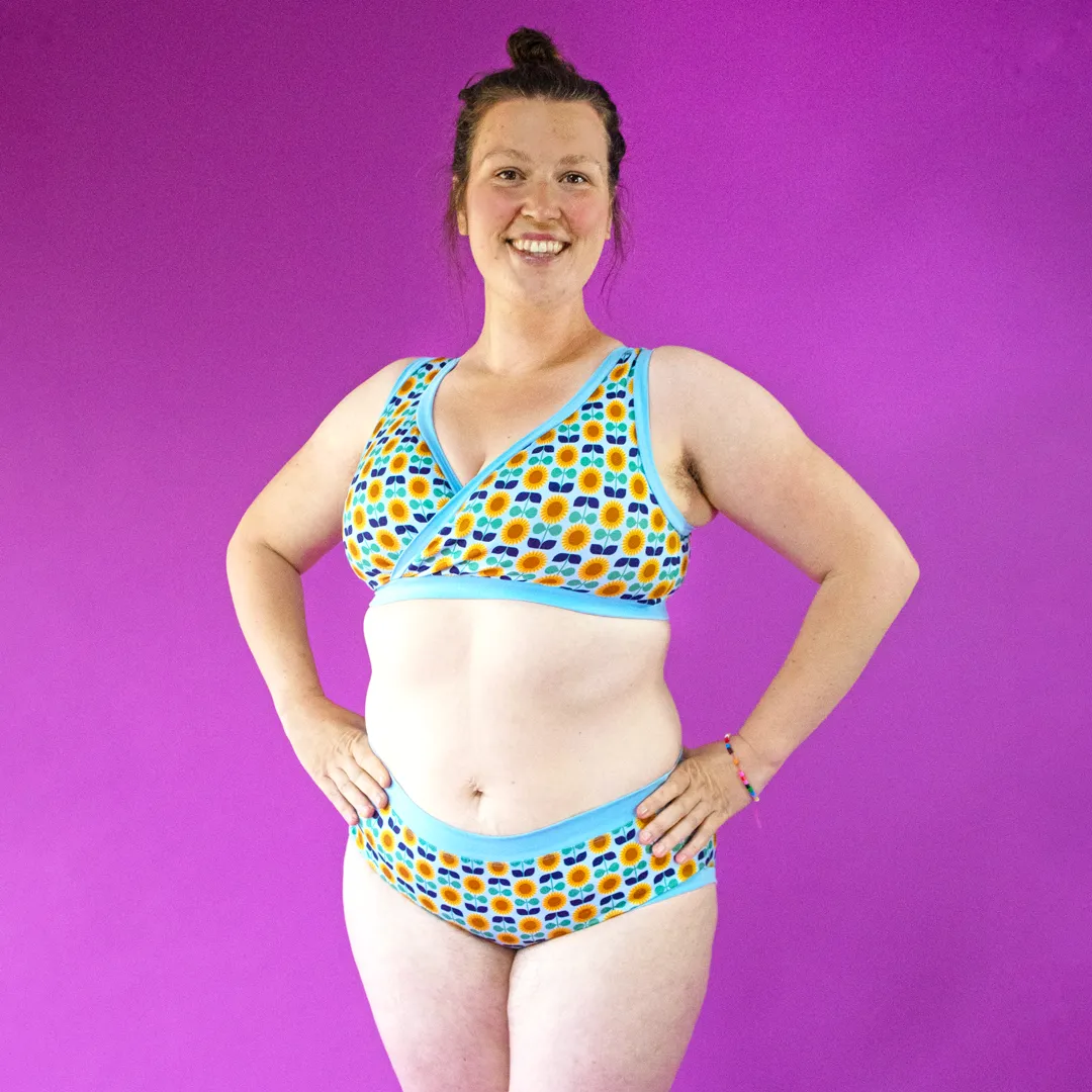 Mid Rise Briefs - Sunflowers