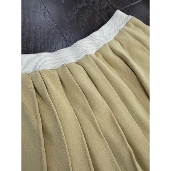 Miss Rosier Wool Stretch Pleated Y2K Mini Skirt M/L Preppy Academia $118