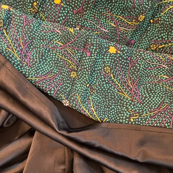 ModCloth Onward to Afresh Pleated Midi Skirt Green Floral