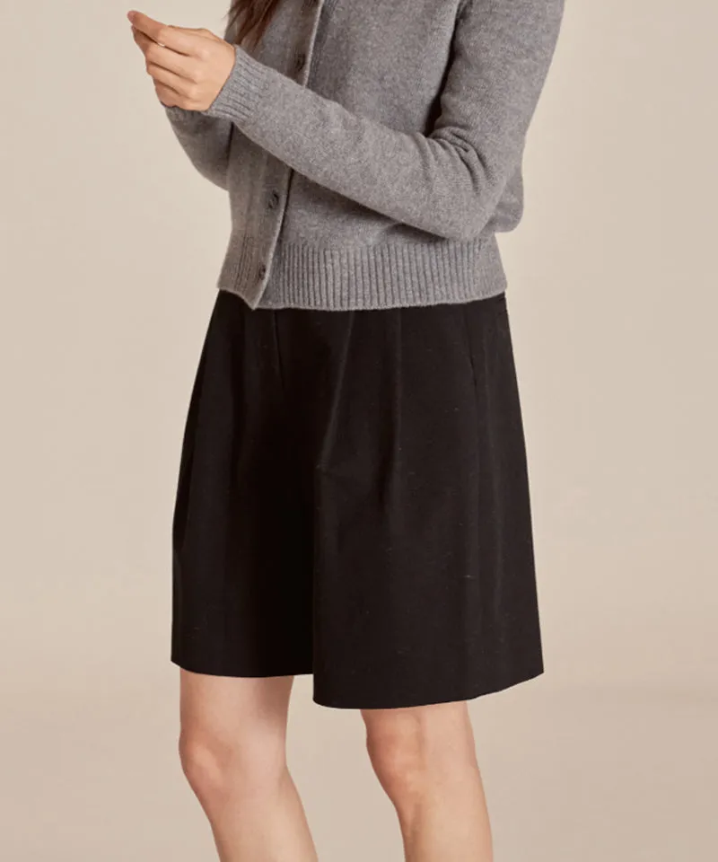 Monday Flow Relaxed Knee Length Shorts - Black