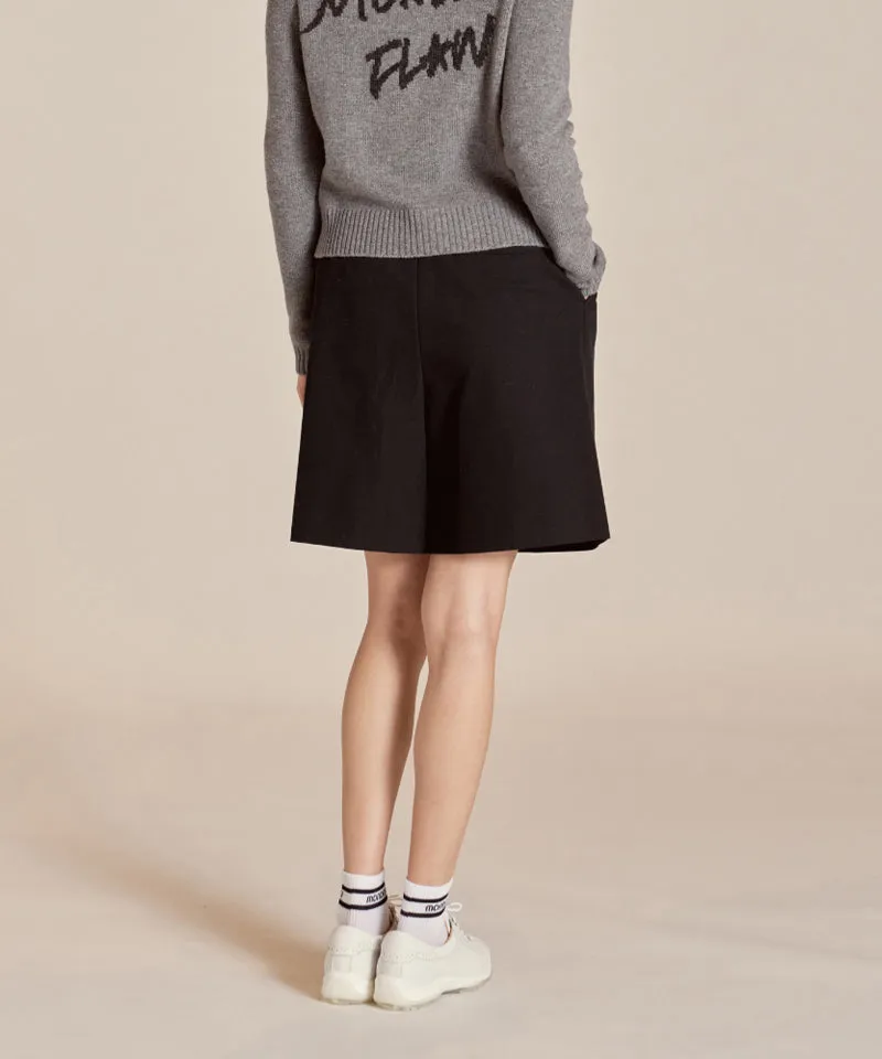 Monday Flow Relaxed Knee Length Shorts - Black