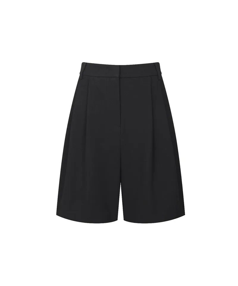 Monday Flow Relaxed Knee Length Shorts - Black
