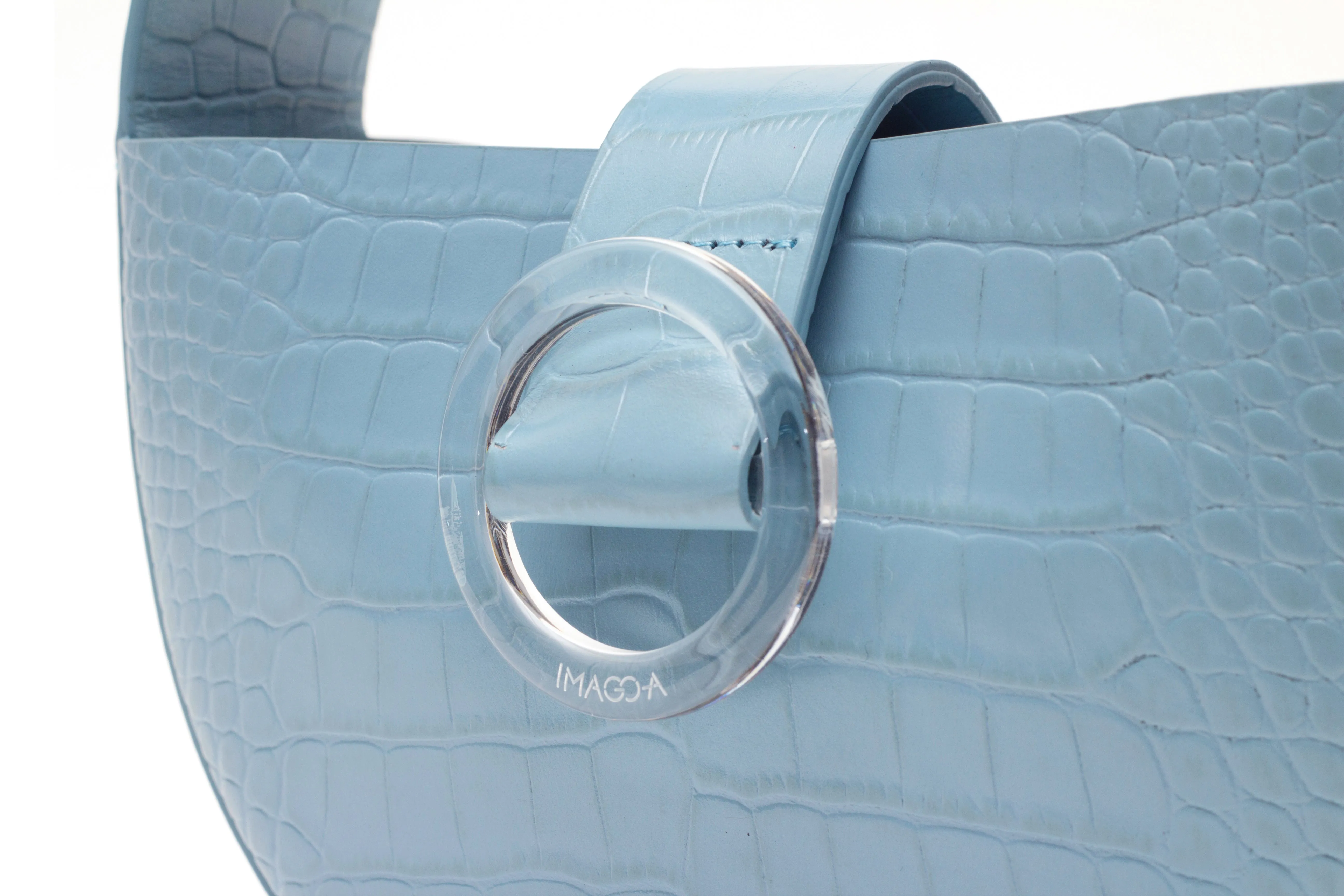 Nº52 Demi Lune Mini - Pale Blue Croc Sample