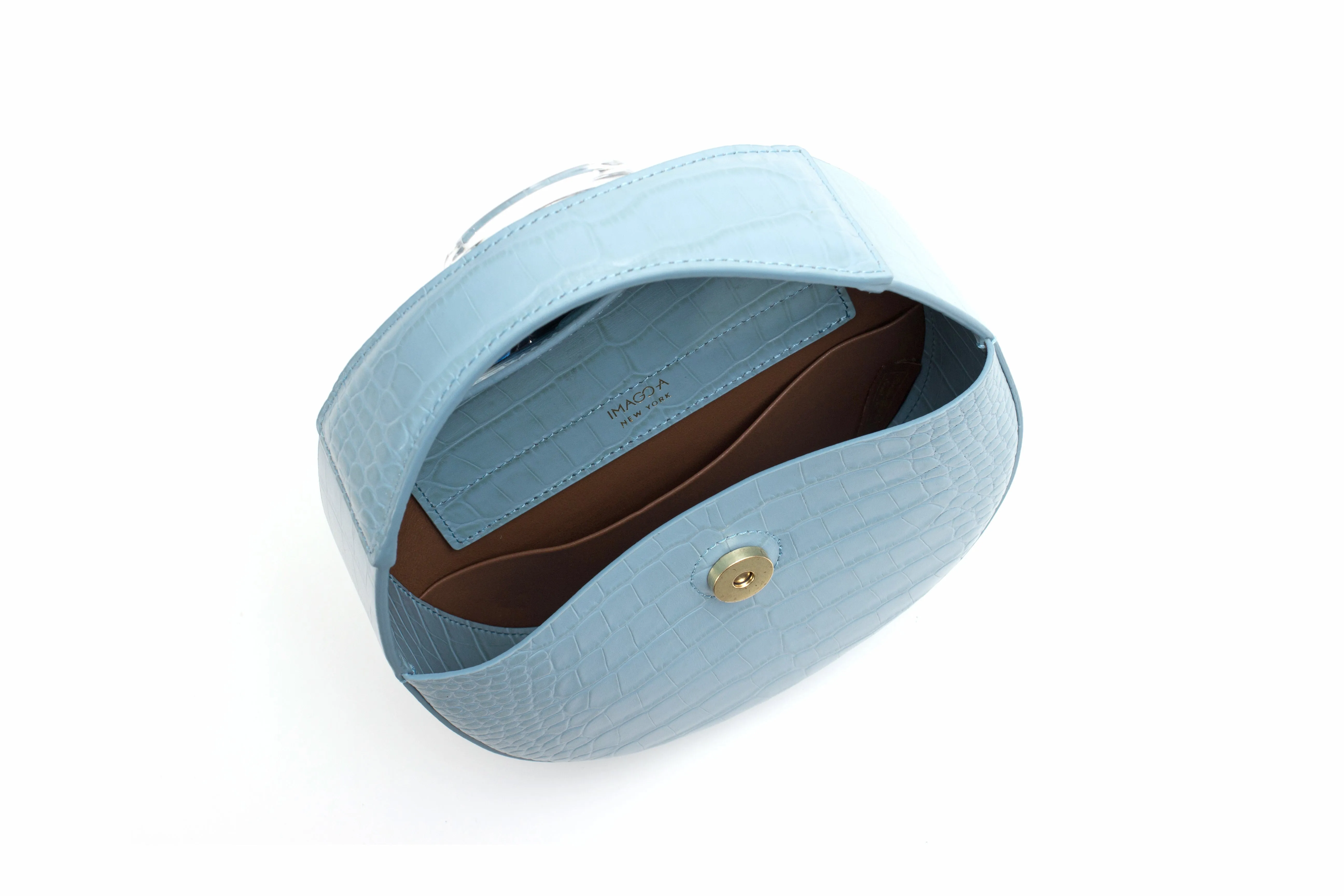 Nº52 Demi Lune Mini - Pale Blue Croc Sample