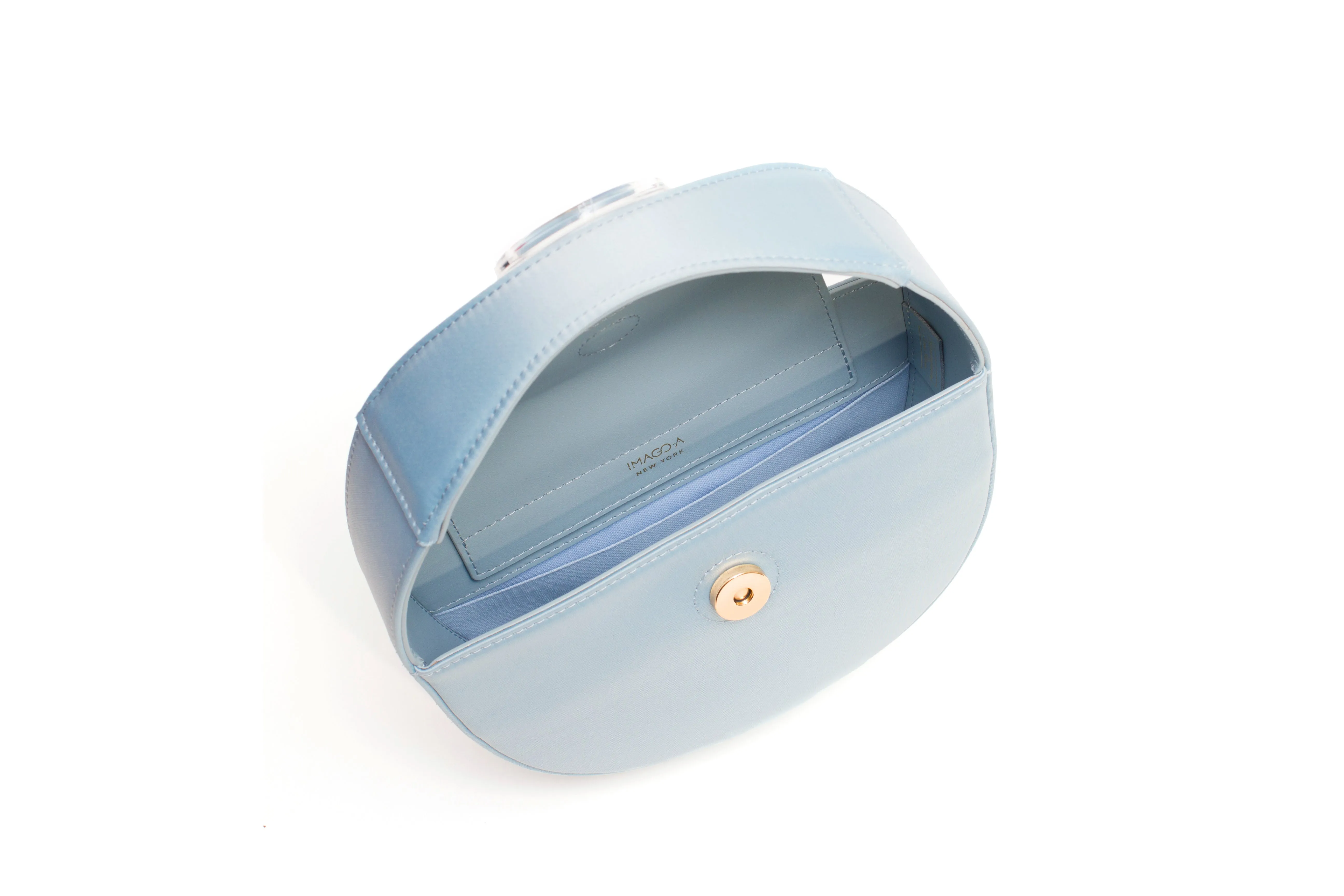 Nº52 Demi Lune Mini - Pale Blue Satin