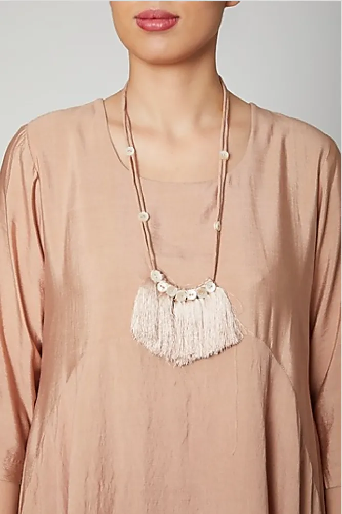 Nadia- Rose gold Indo Western Cowl Dress