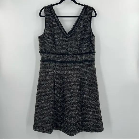Nanette Nanette Lepore Metallic Bouclé Fit-and-Flare Dress