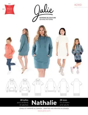 Nathalie Wrap Funnel Neck Sweatshirt & Tunic Ptrn --- Jalie Patterns