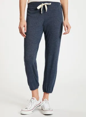 NATION LTD Medora Capri Sweatpants | Heather Grey | Midnight Blue