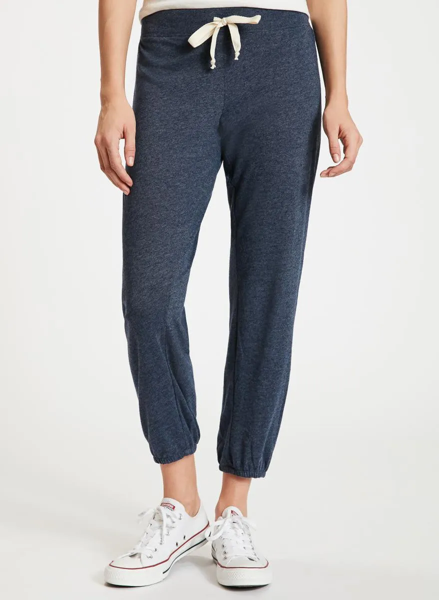 NATION LTD Medora Capri Sweatpants | Heather Grey | Midnight Blue
