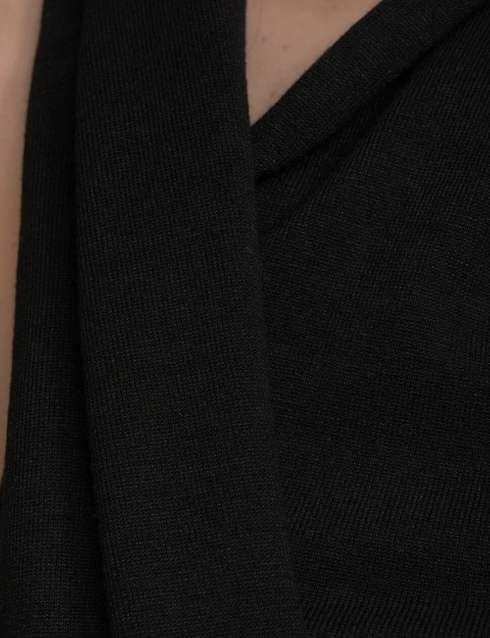 Neck Tie Knit Top