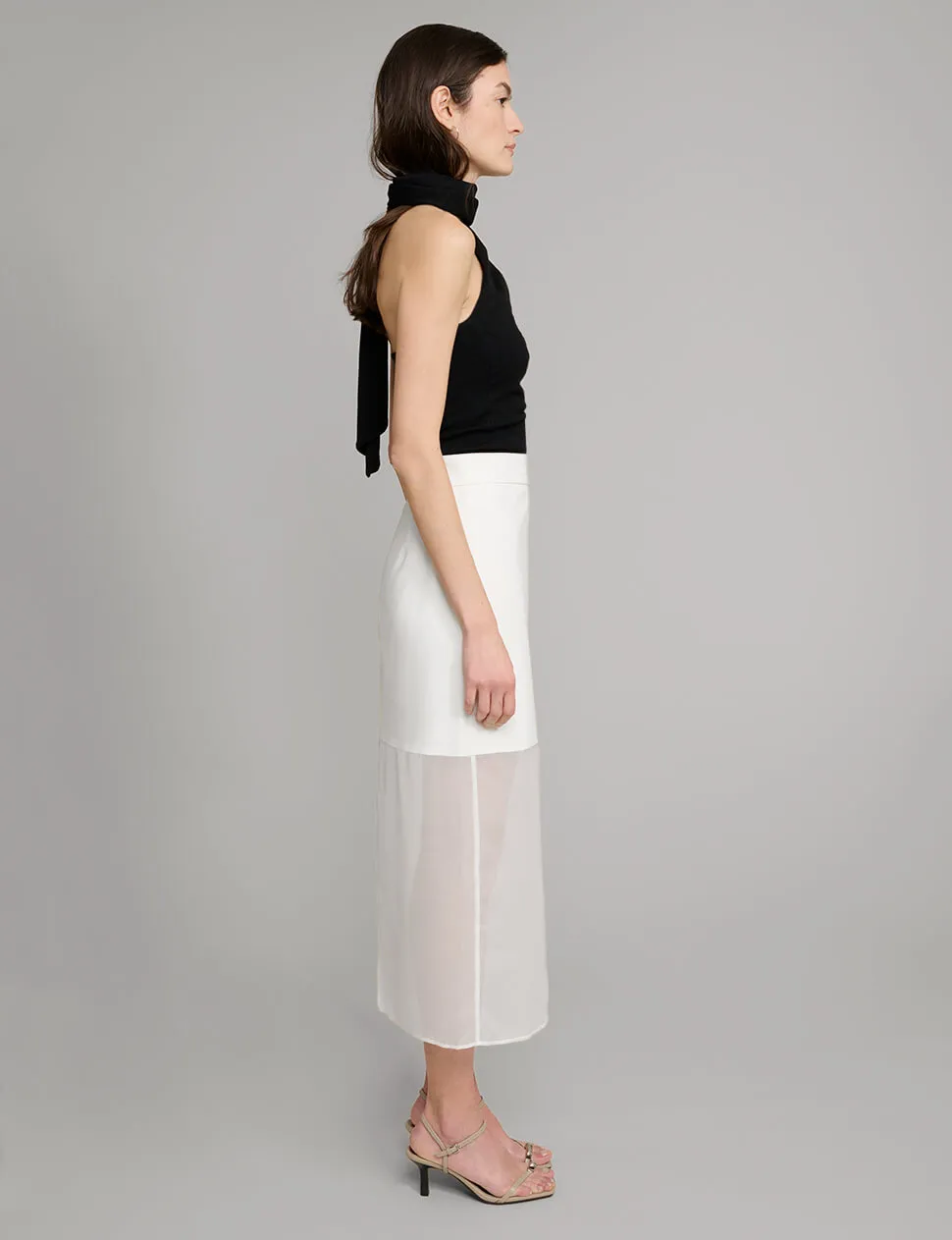 Neck Tie Knit Top