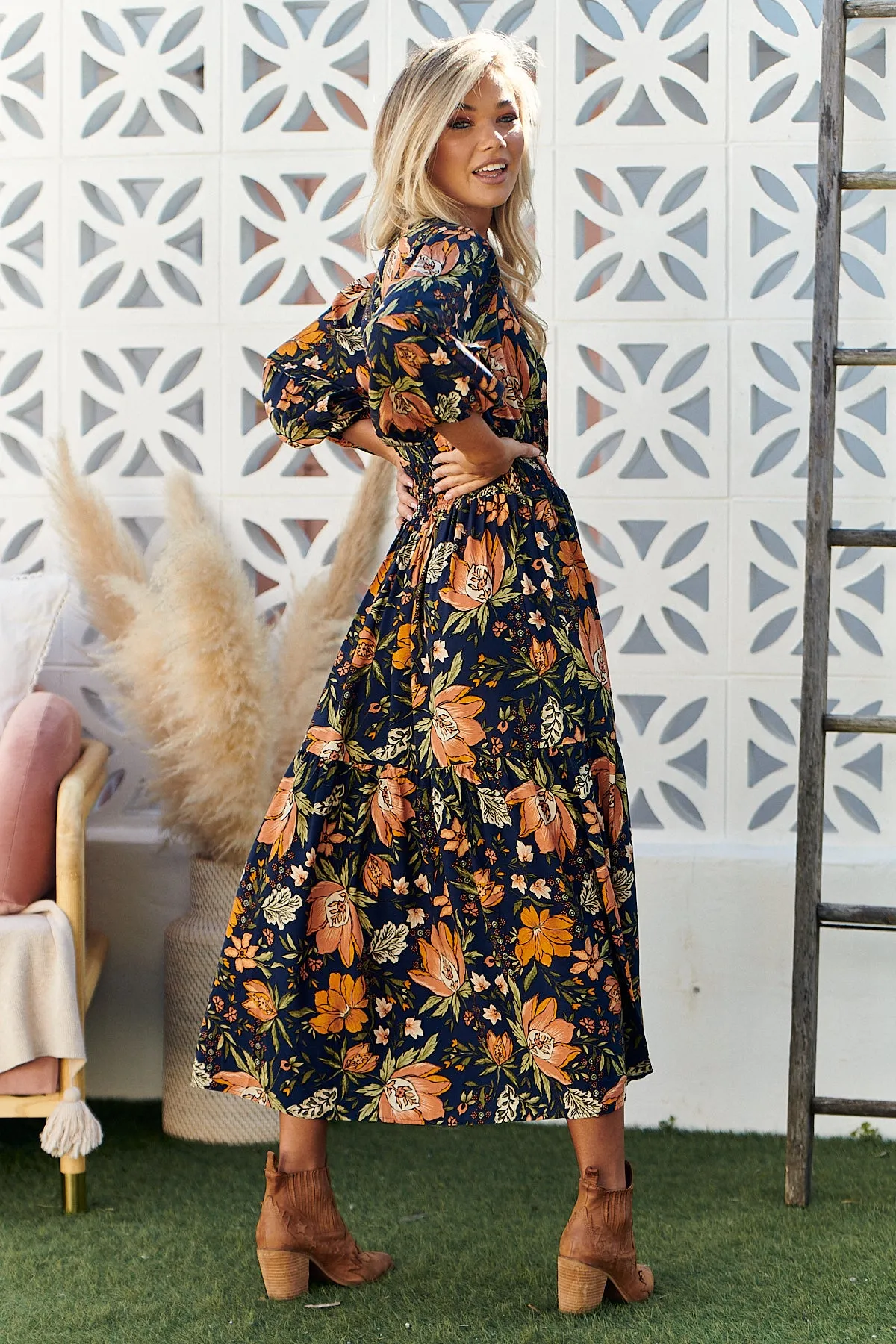 Nevada Dress - California Poppy