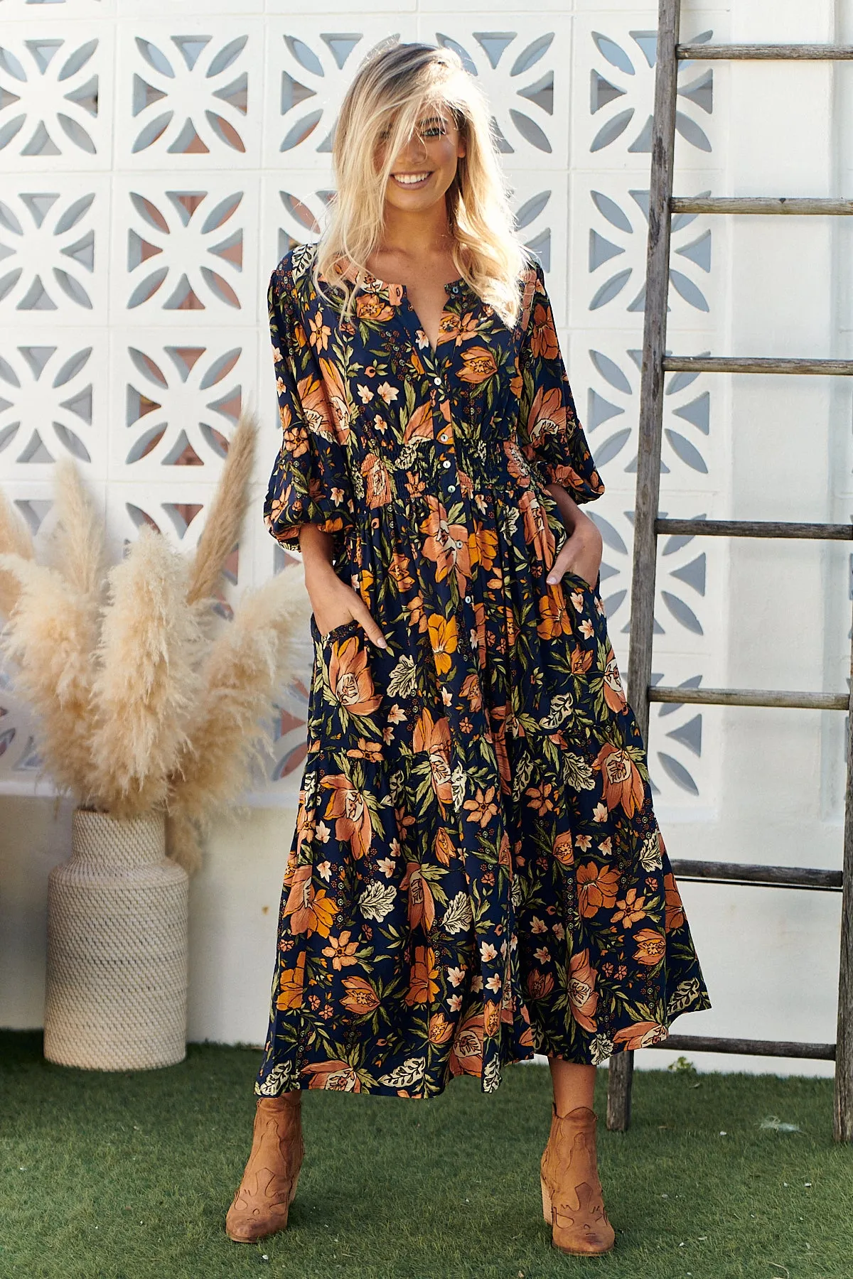 Nevada Dress - California Poppy