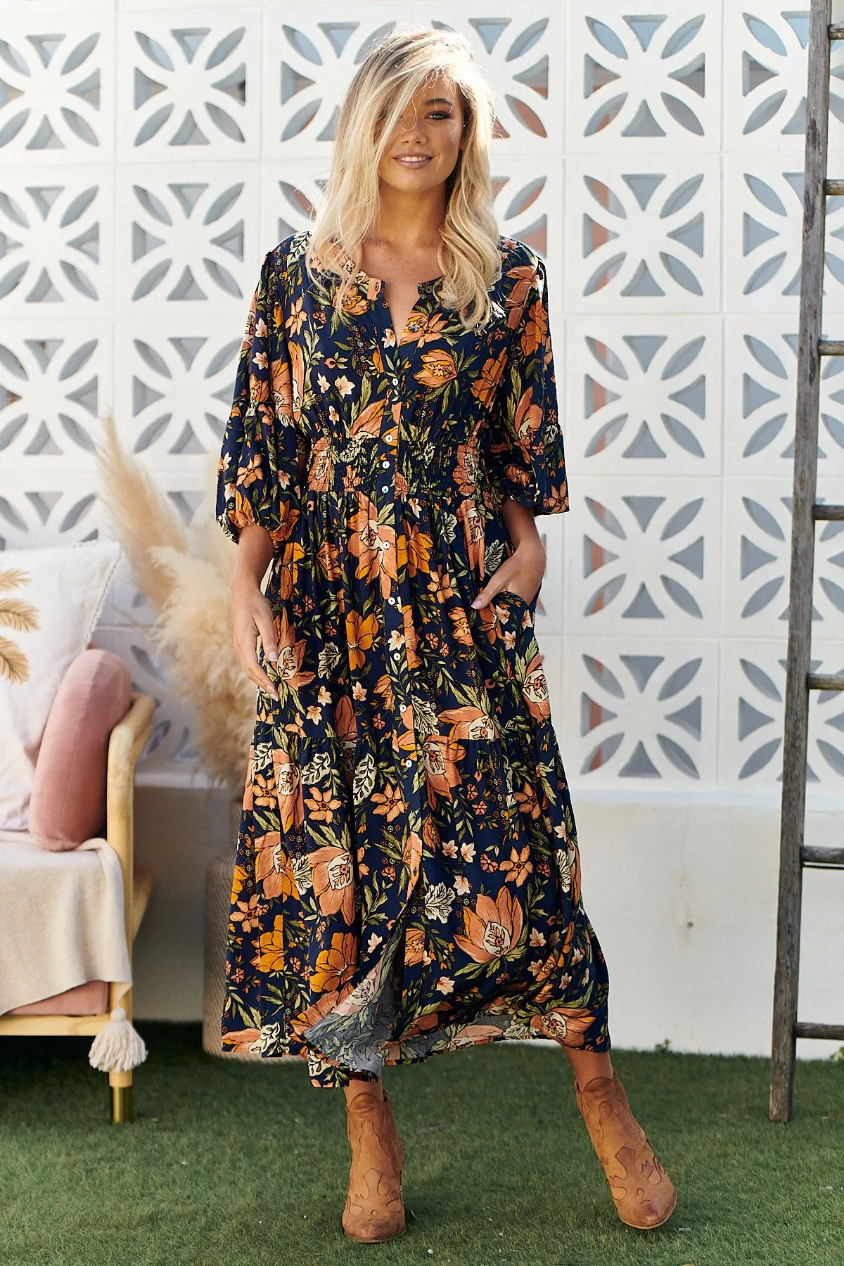 Nevada Dress - California Poppy