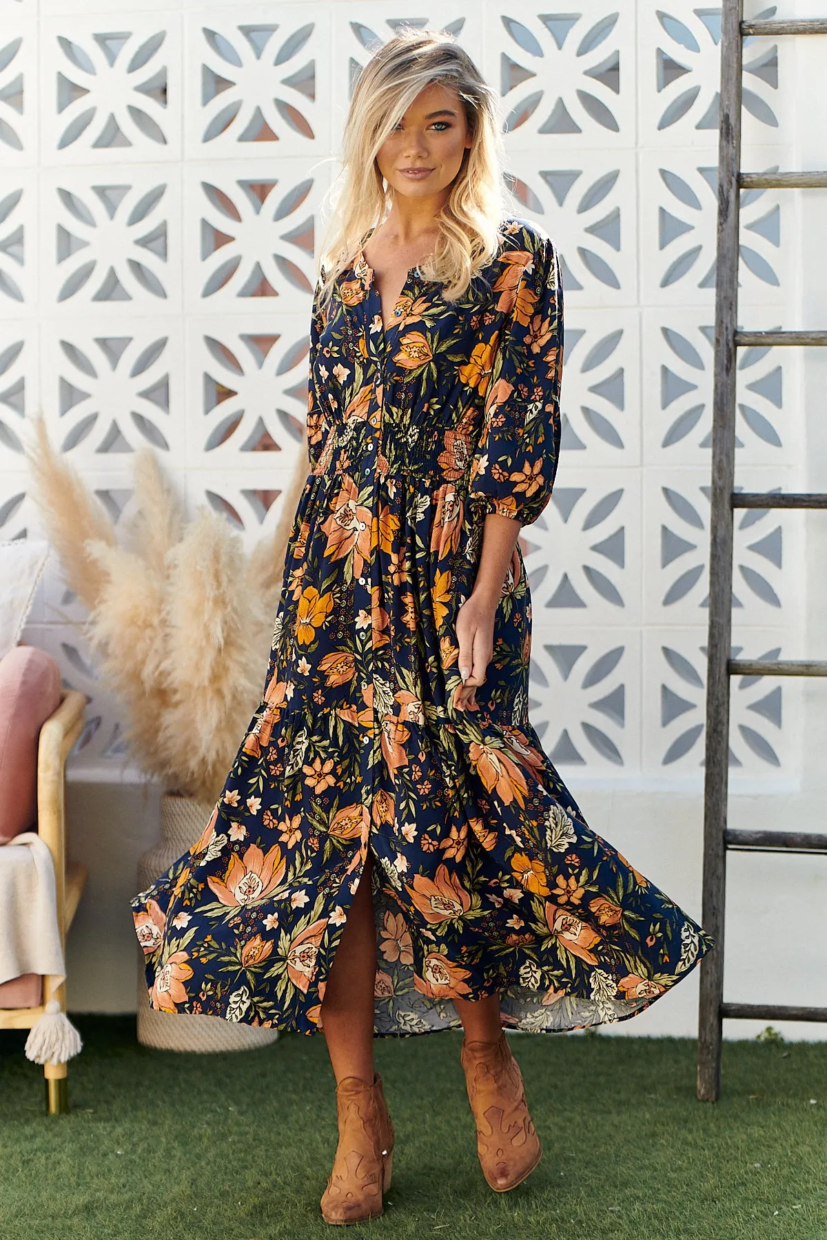 Nevada Dress - California Poppy