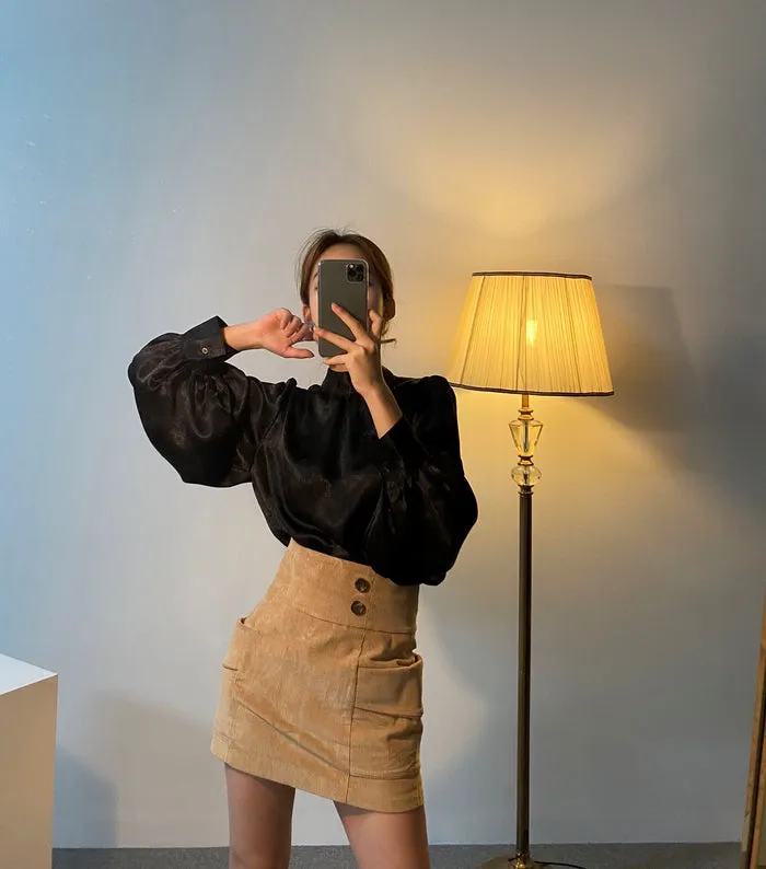 New Korean Fashion Smooth Blouse