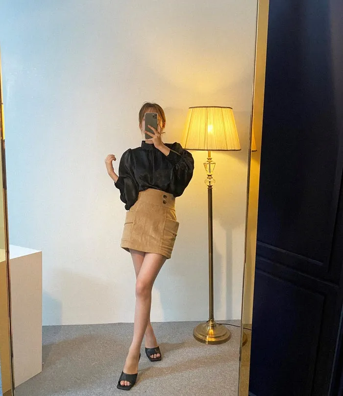 New Korean Fashion Smooth Blouse
