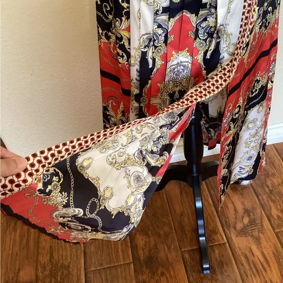 NEW ZARA Scarf Print Midi Skirt