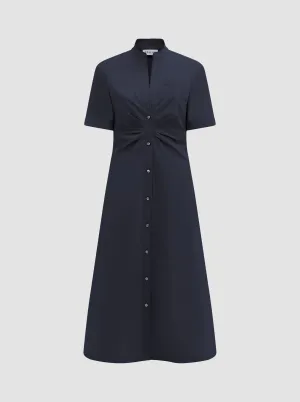NOOR Long shirt dress Navy