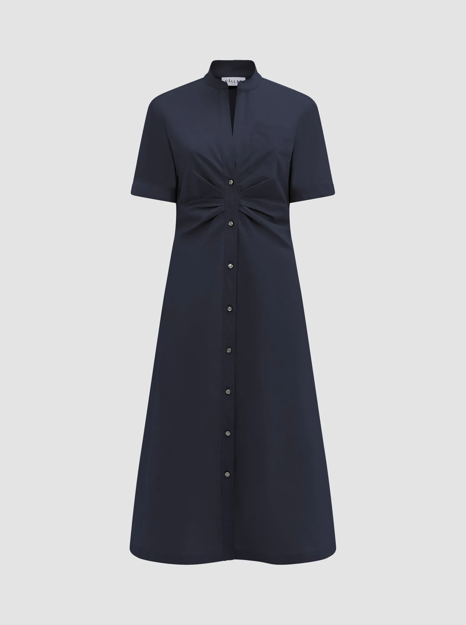 NOOR Long shirt dress Navy