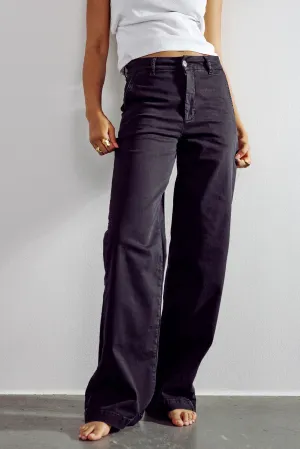 NUAMBER PANTS X LONG BLACK - Caviar