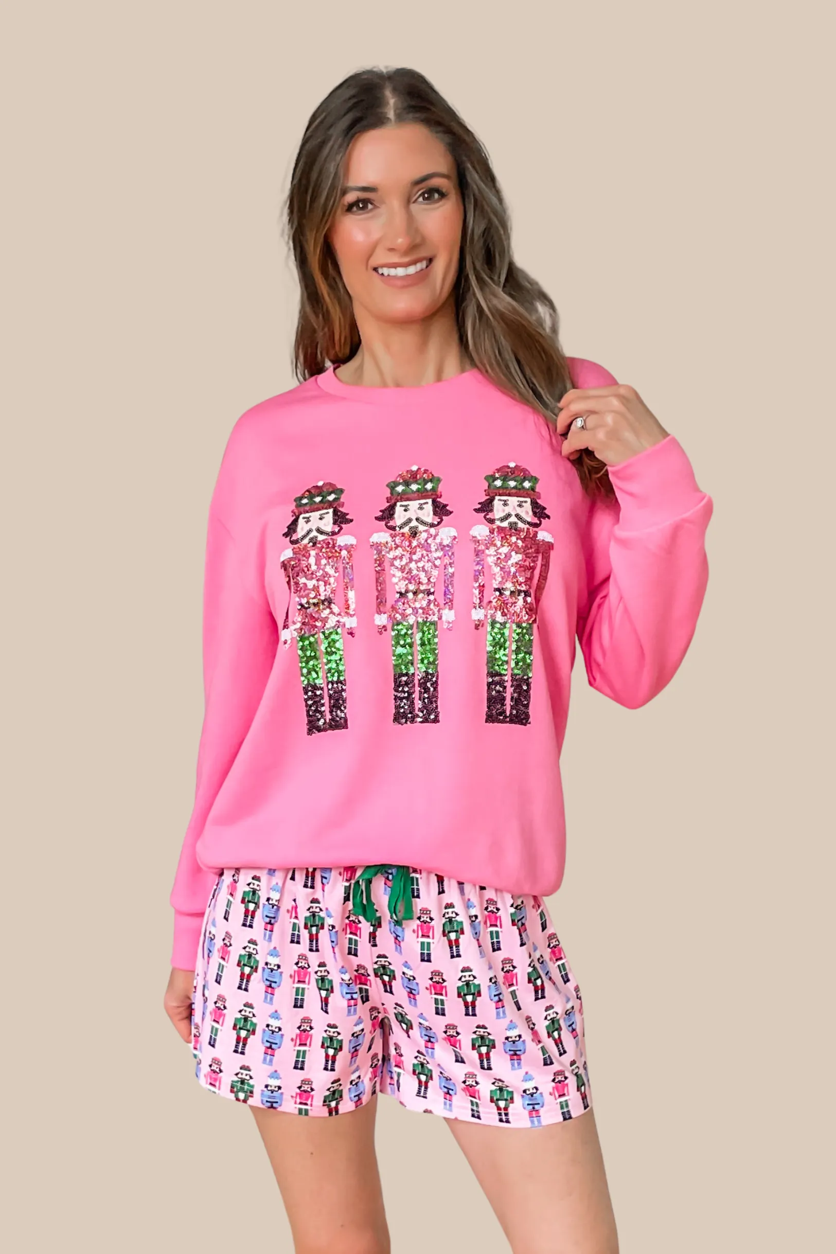 Nutcracker Pink Pajama Shorts